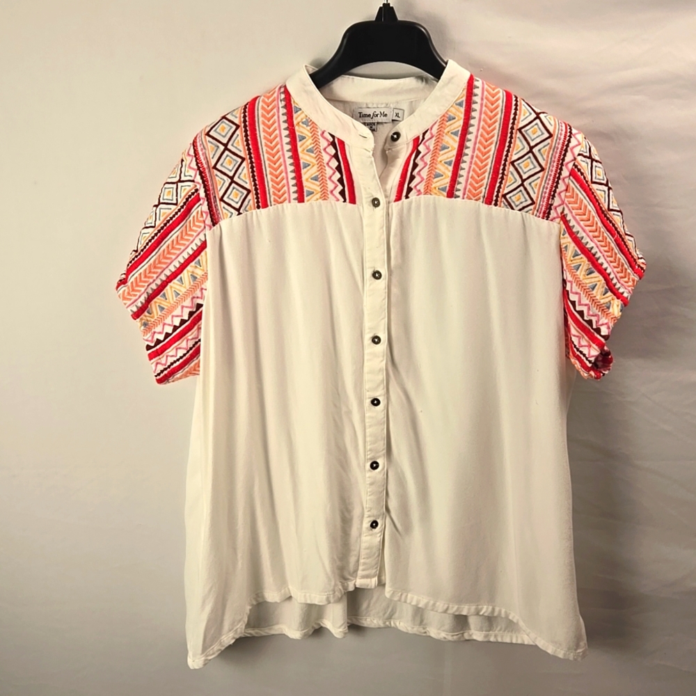 Time for Me White Shirt XL